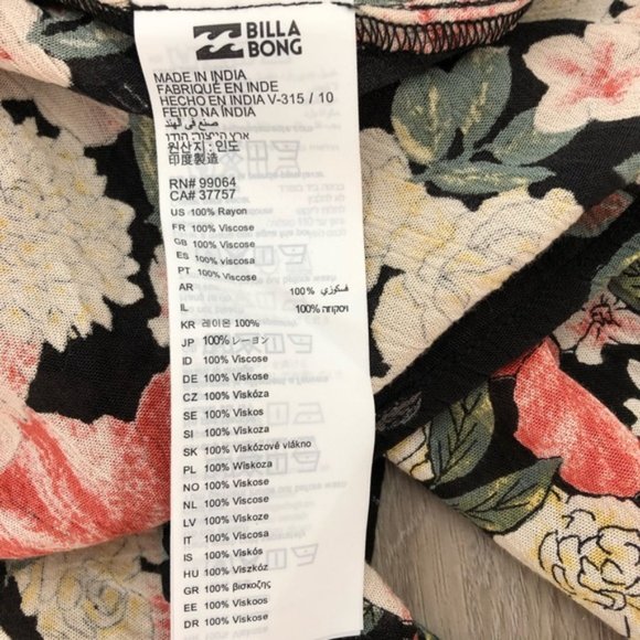 BILLABONG Floral Top Size Small - Picture 6 of 6